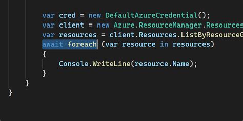 does not contain getawaiter|Solution: CS1061: 'AsyncPageable<GenericResourceExpanded>' does not .